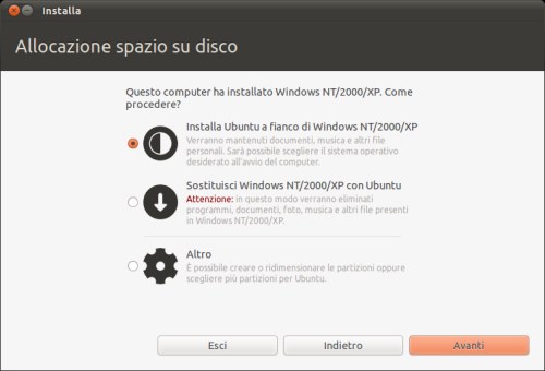 Installare Linux